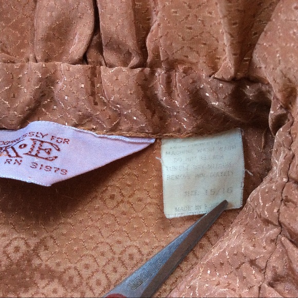 Last Chance! VTG Librarian Blouse Ruffle Necktie - Picture 2 of 8